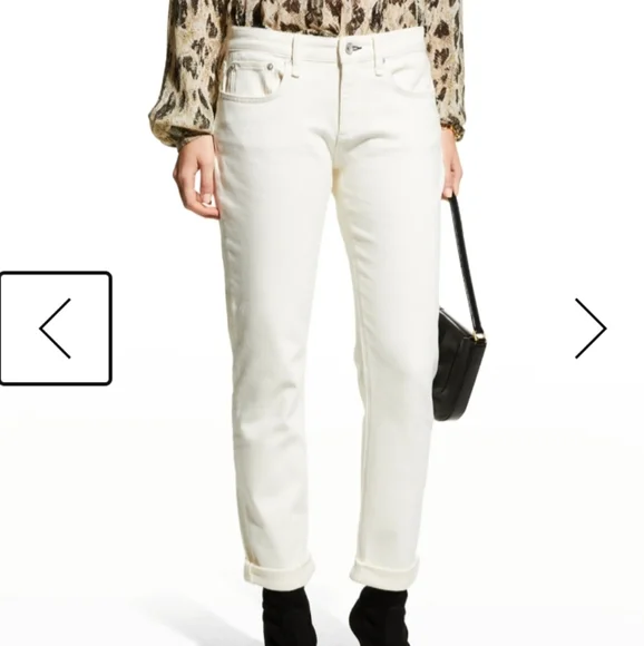 rag & bone The Dre Aged Bright White Jean Size: 25 - Picture 15 of 16